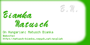 bianka matusch business card